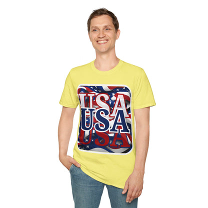 Red White and BLUE USA Patriot LTcolors Unisex T-Shirt by cypherpunkgear