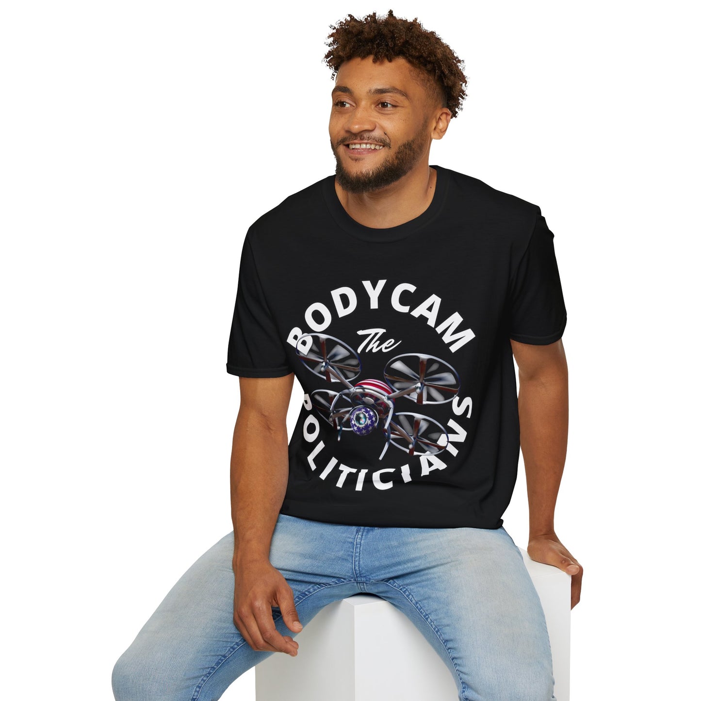 Bodycam the Politicians Drone Dark colors Unisex T-Shirt by cypherpunkgear.com