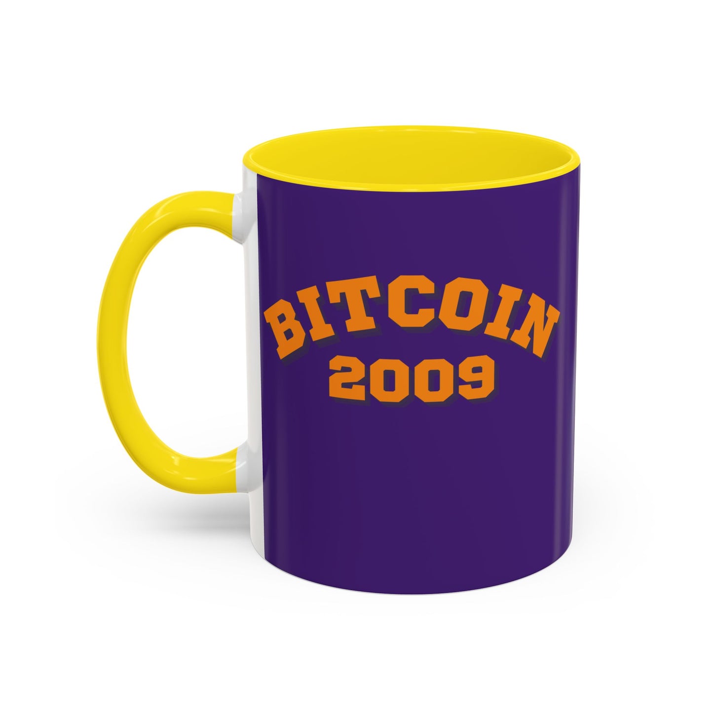 Bitcoin 2009 Dark Purple Accent Mug by cypherpunkgear.com