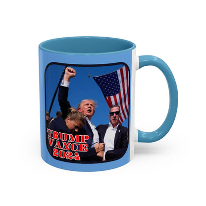 Trump and Vance 2024 Accent Mug by cypherpunkgear