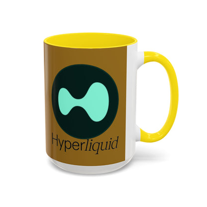 Hyperliquid Black font Brown Accent Mug by cypherpunkgear.com