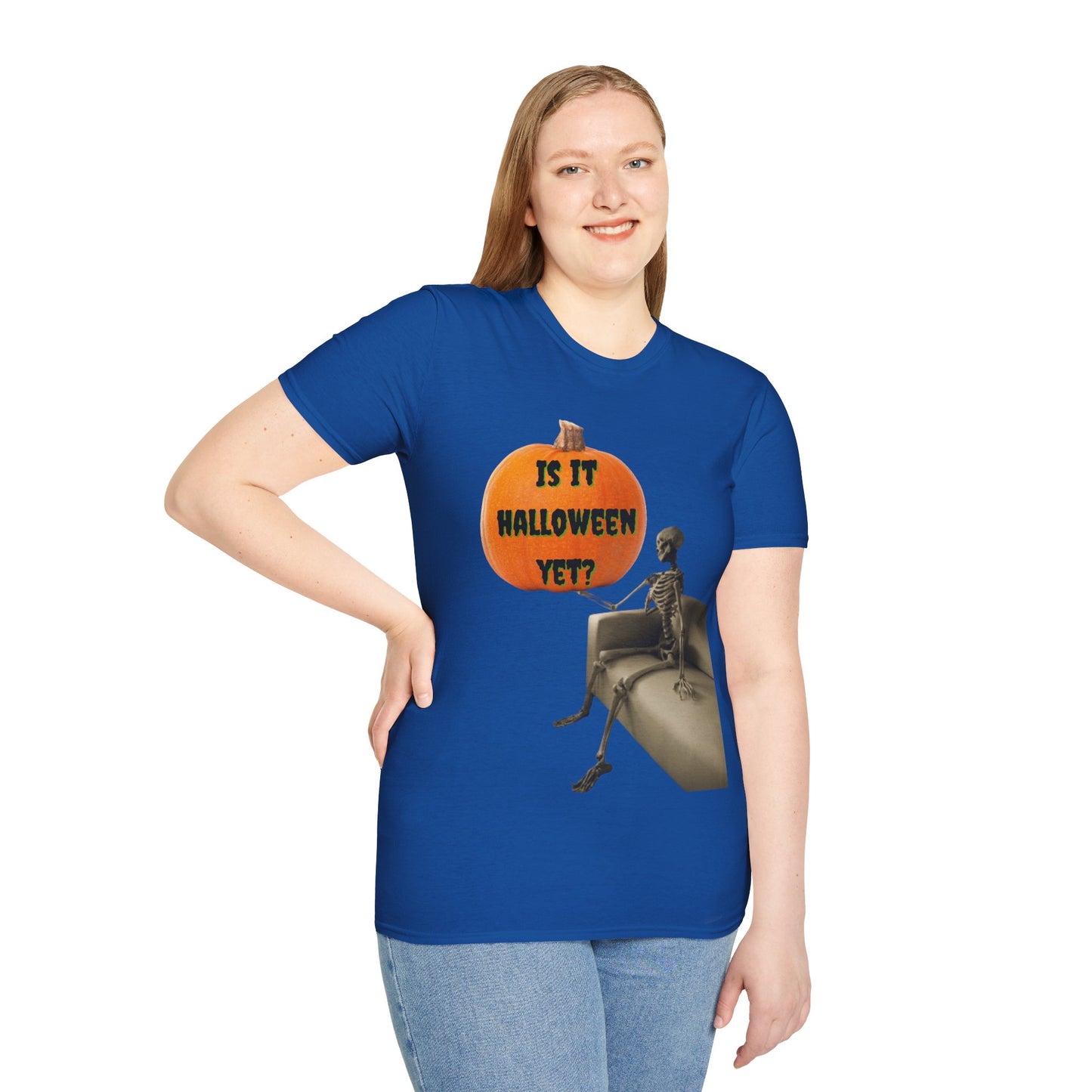 Is it Halloween yet? Skeleton's Pumpkin Dark colors Unisex T-Shirt by CreepyCrafts.boo