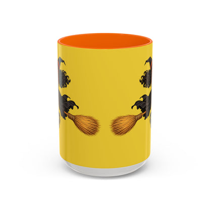 Velvet Vex Yellow Accent Mug by CreepyCrafts.boo