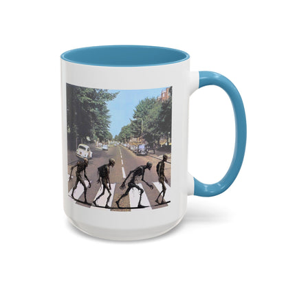 2-sided, Scabby Road White Accent Mug by CreepyCrafts.boo