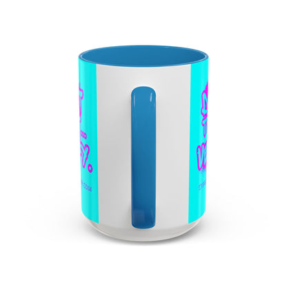 Don't Trust...Verify. Cyan Accent Mug by cypherpunkgear.com