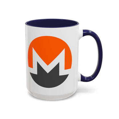 Monero (XMR) White Accent Mug by cypherpunkgear.com