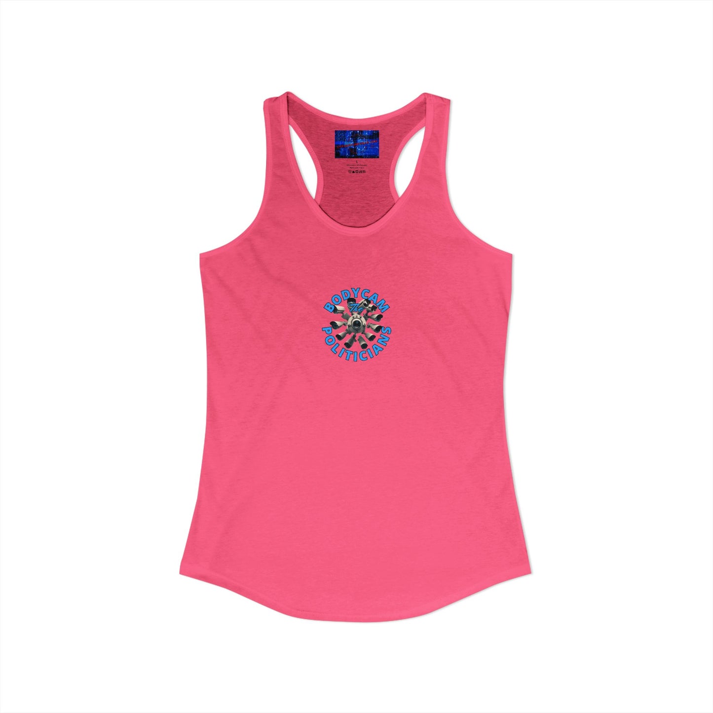 ¡BodyCam ThePoliticians de 2 caras de cypherpunkgear! Camiseta sin mangas ideal con espalda cruzada para mujer