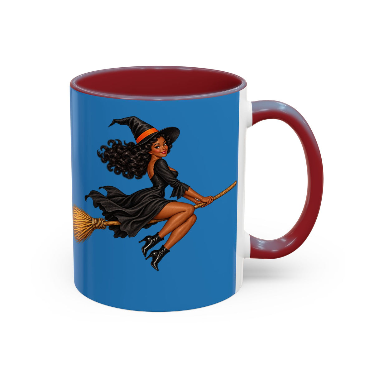 Velvet Vex Blue Accent Mug by CreepyCrafts.boo