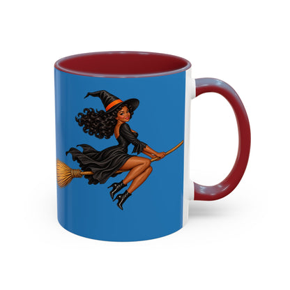 Velvet Vex Blue Accent Mug by CreepyCrafts.boo