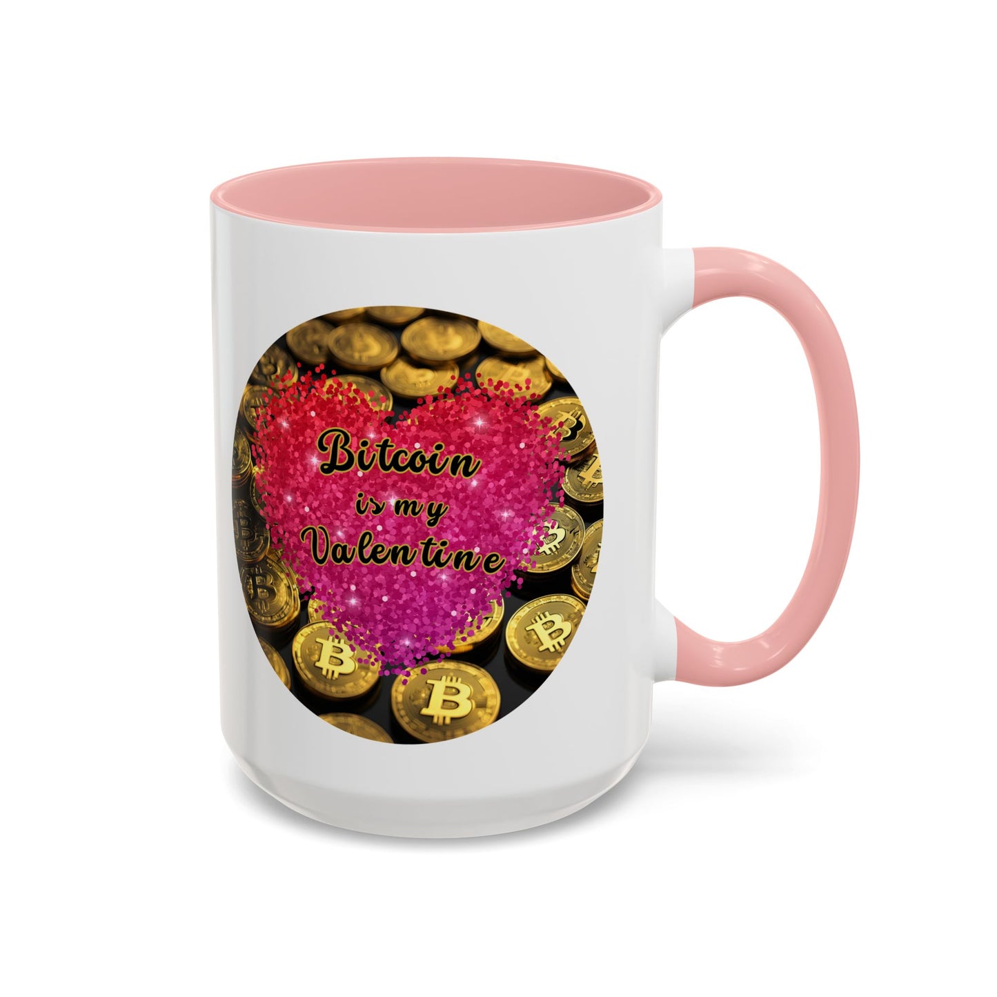 Bitcoin is My Valentine White Accent Mug by cypherpunkgear.com