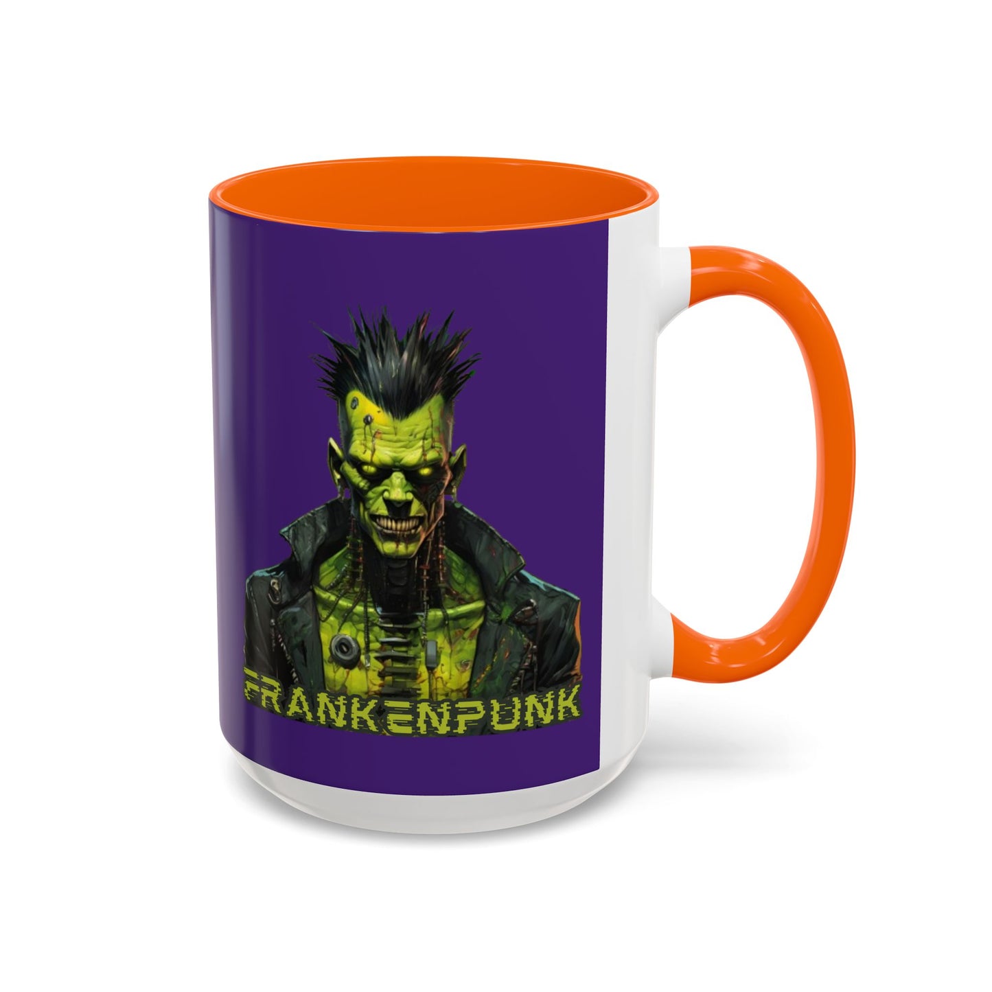 Frankenpunk Purple Accent Mug by CreepyCrafts.boo