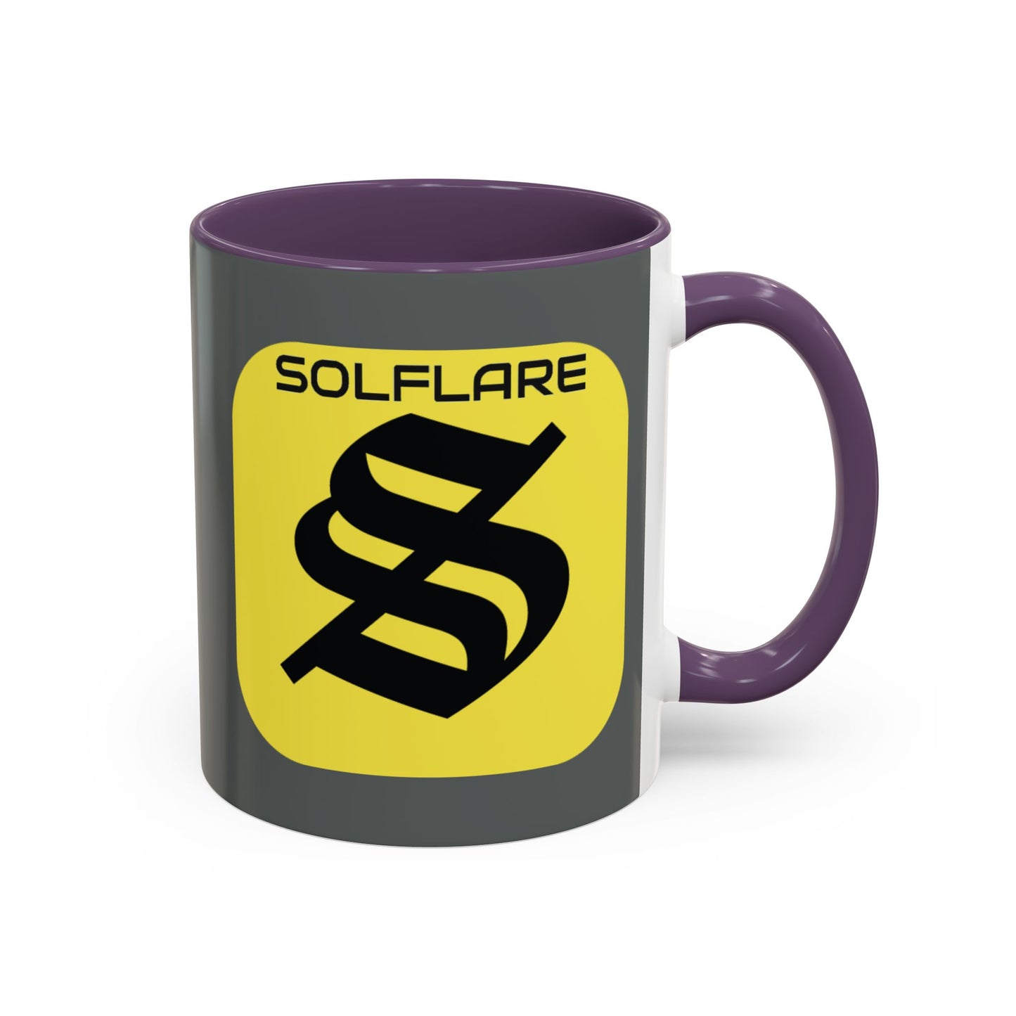 SolflareLogo Grey Accent Mug by cypherpunkgear.com