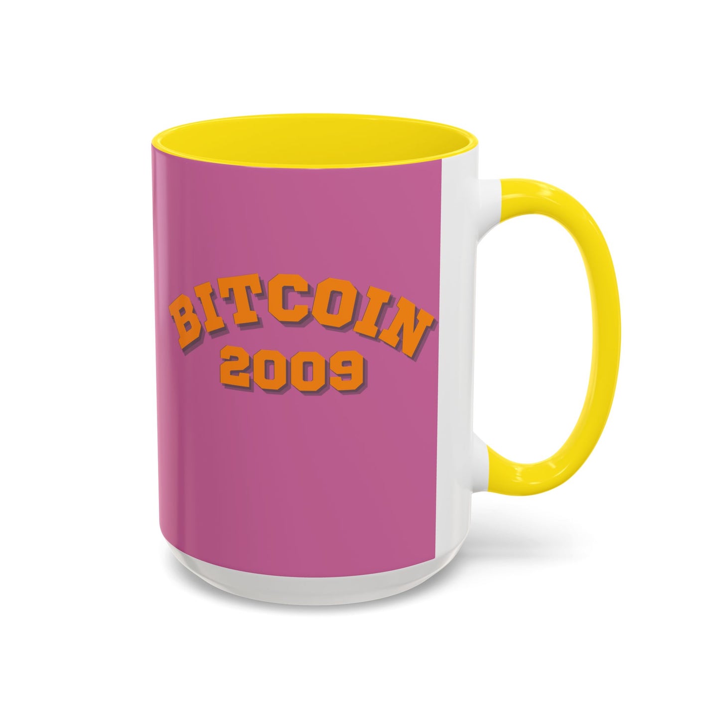 Bitcoin 2009 Pink Accent Mug by cypherpunkgear.com