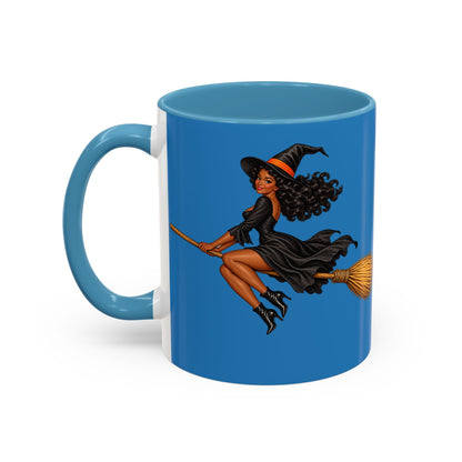 Velvet Vex Blue Accent Mug by CreepyCrafts.boo