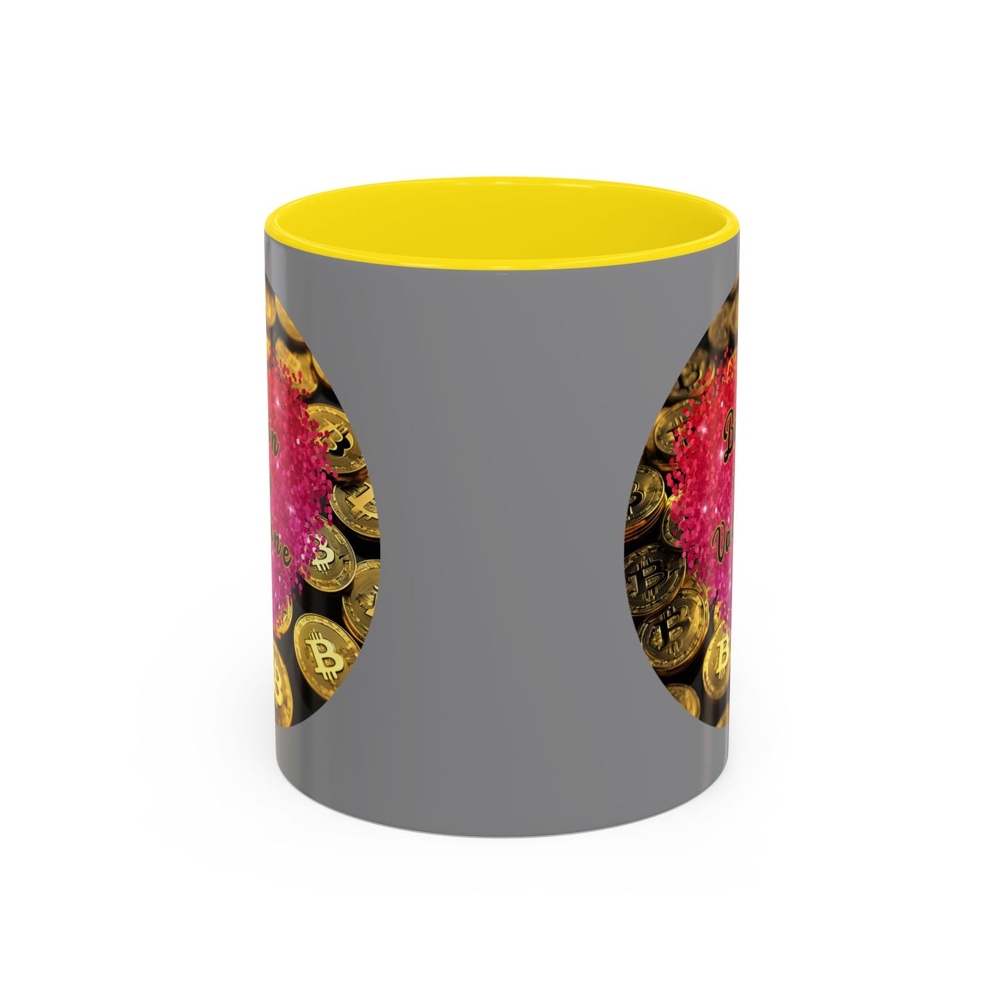 Bitcoin is My Valentine Grey Accent Mug by cypherpunkgear.com
