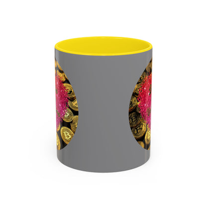 Bitcoin is My Valentine Grey Accent Mug by cypherpunkgear.com
