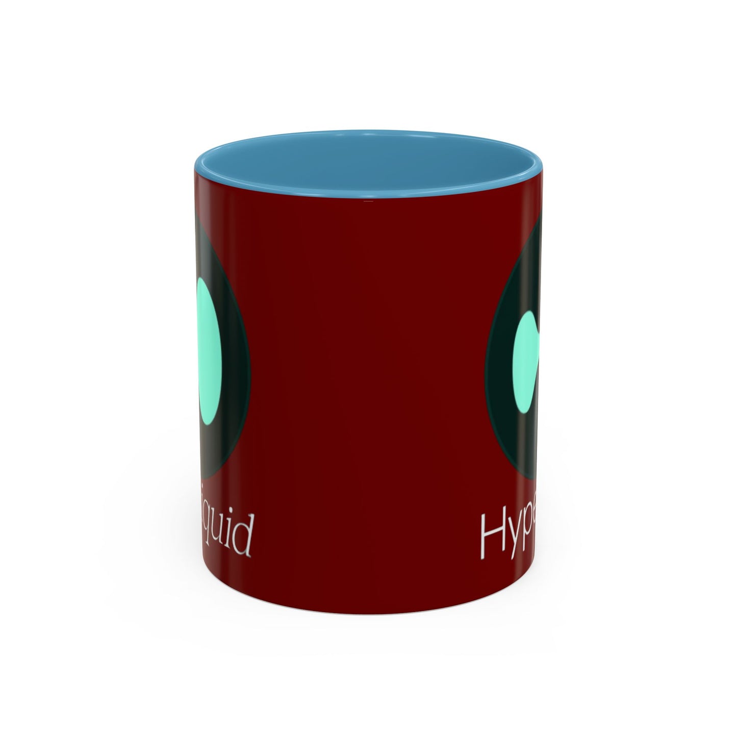 Hyperliquid White font Red Accent Mug by cypherpunkgear.com