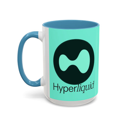 Hyperliquid Black font Light Hyperliquid Accent Mug by cypherpunkgear.com