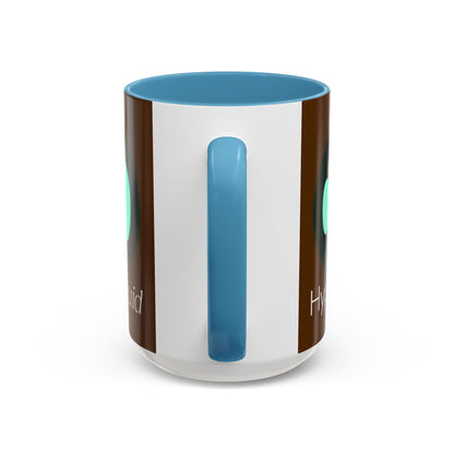 Hyperliquid White font Brown Accent Mug by cypherpunkgear.com