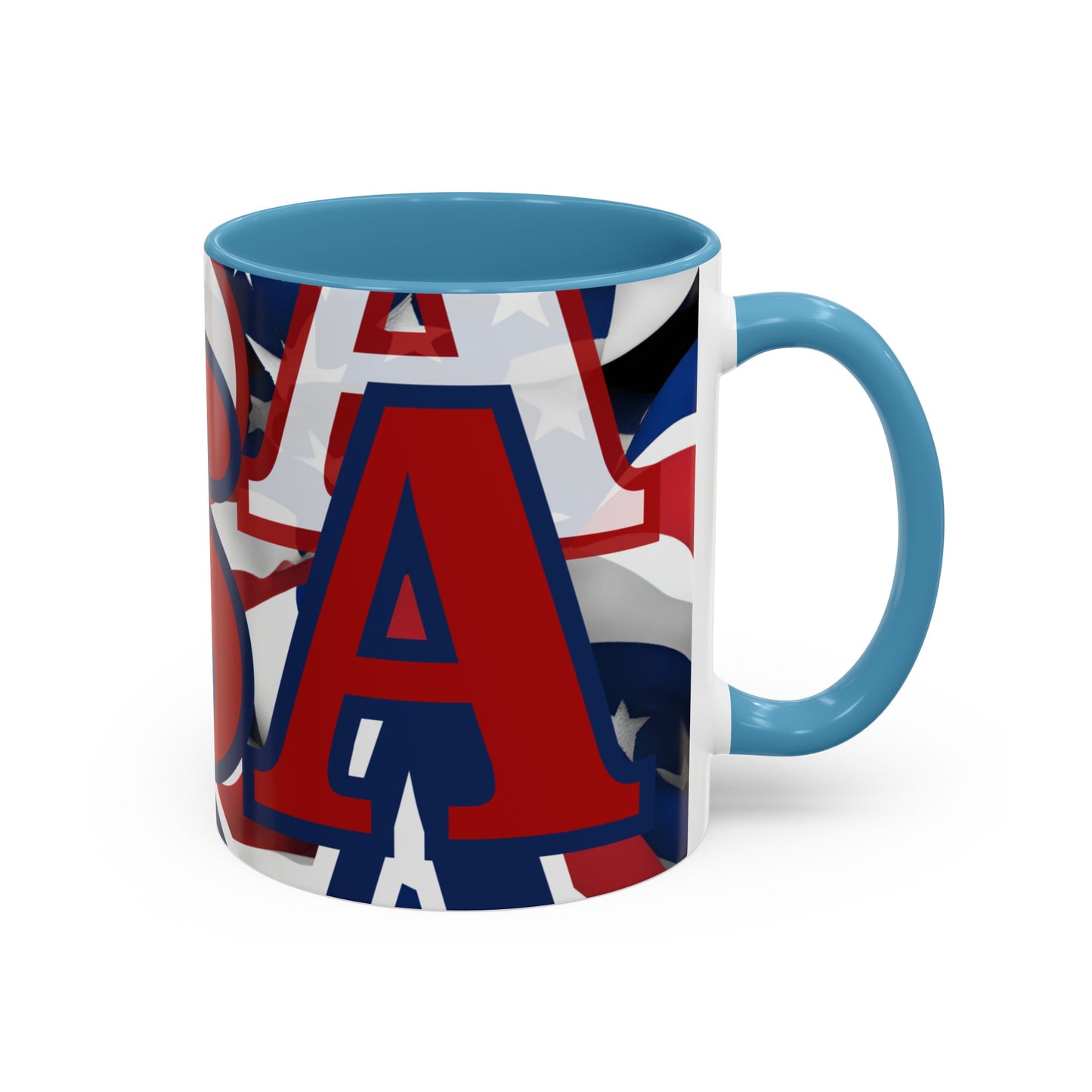 USA! USA! USA RDfont Patriot Accent Mug by cypherpunkgear