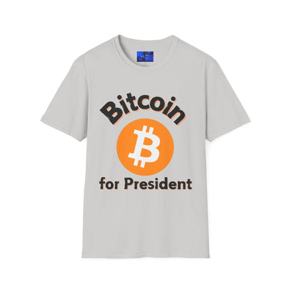 Bitcoin (BTC) for President LTcolors Unisex T-Shirt by cypherpunkgear