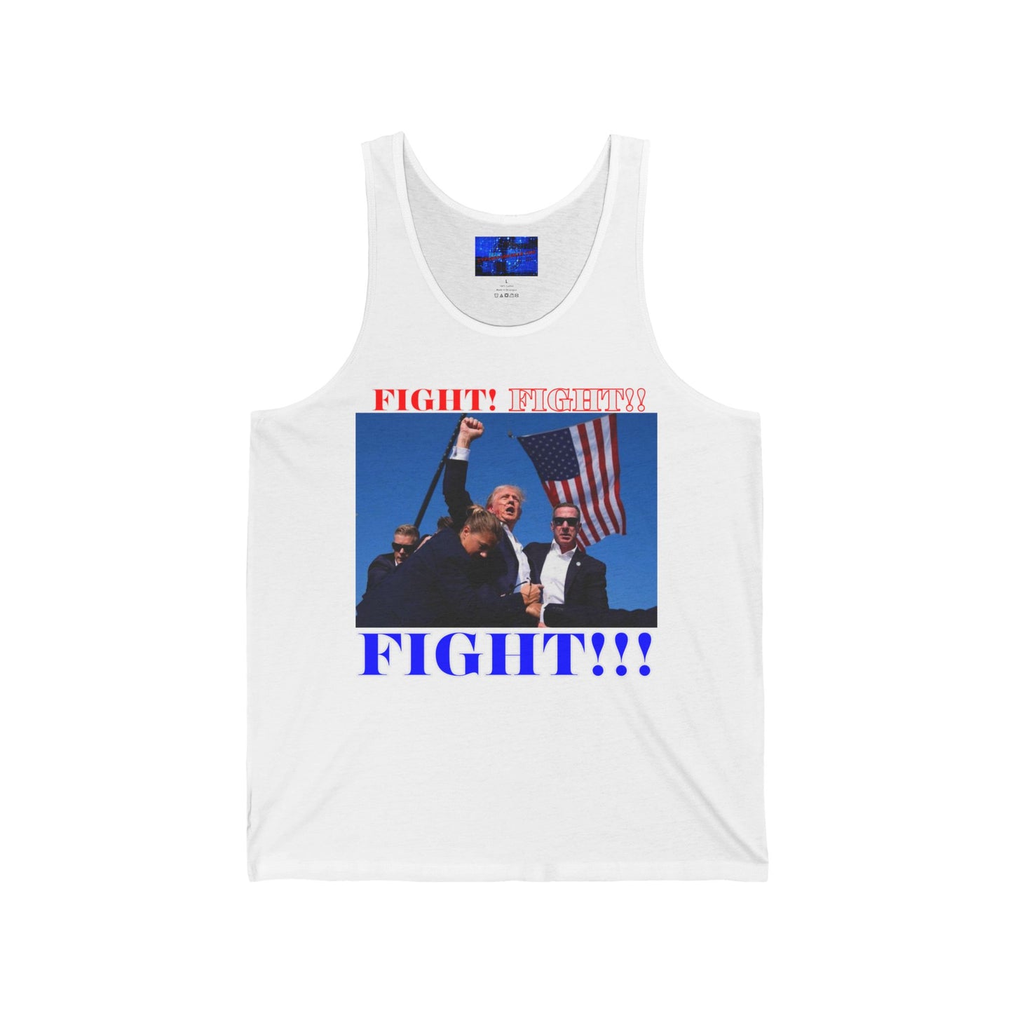 FIGHT! FIGHT!! FIGHT!!! Unisex Jersey Tank Top by cypherpunkgear