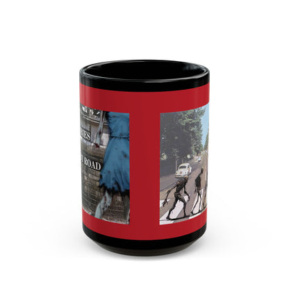 2-sided, Scabby Road Red Mug by CreepyCrafts.boo