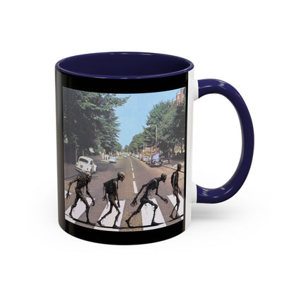 2-sided, Scabby Road Black Accent Mug by CreepyCrafts.boo