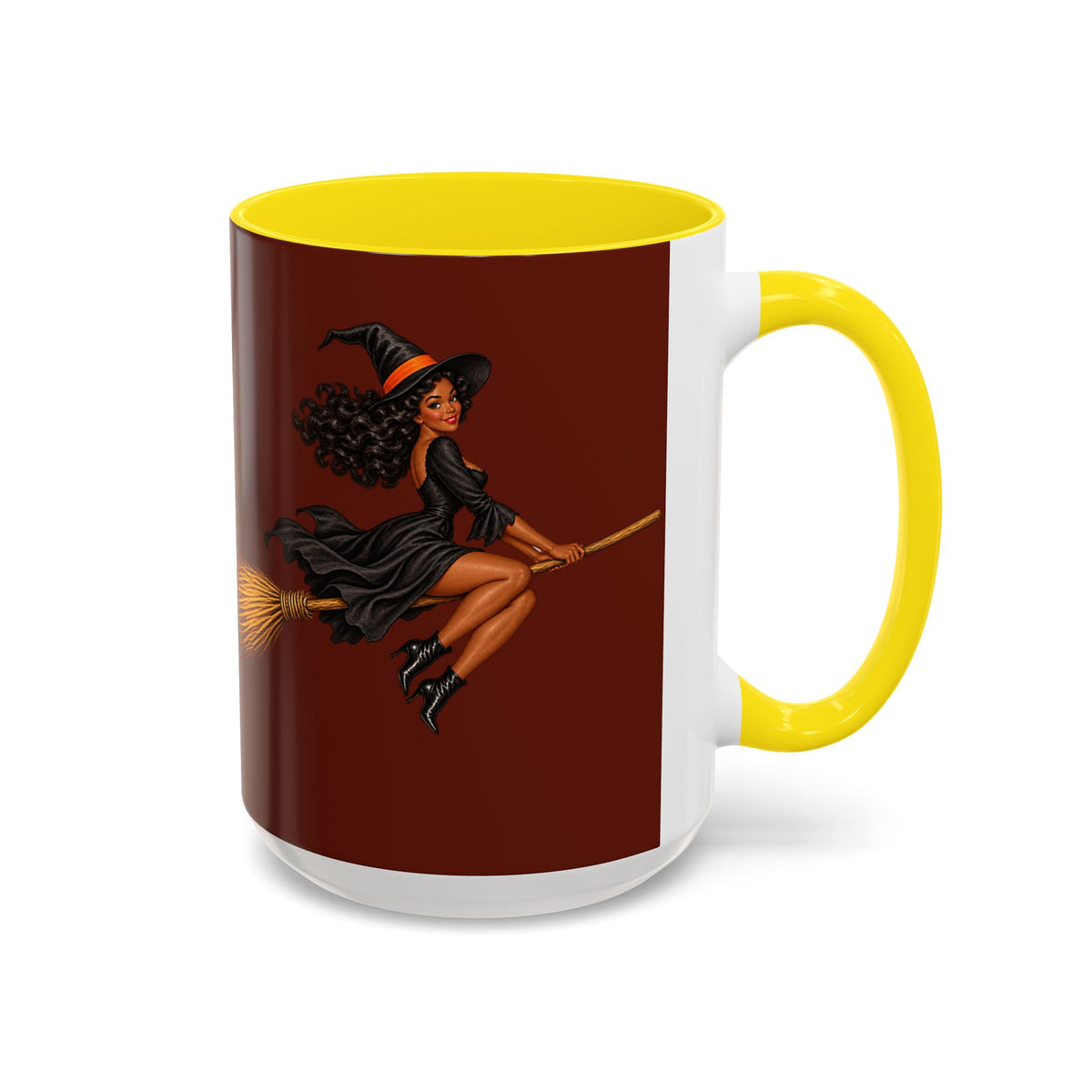 Velvet Vex Brown Accent Mug by CreepyCrafts.boo