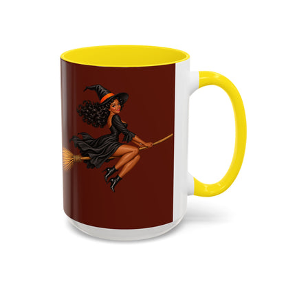 Velvet Vex Brown Accent Mug by CreepyCrafts.boo