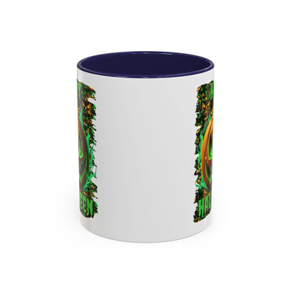Happy Halloween Green Jack White Accent Mug by CreepyCrafts.boo
