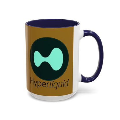 Hyperliquid Black font Brown Accent Mug by cypherpunkgear.com
