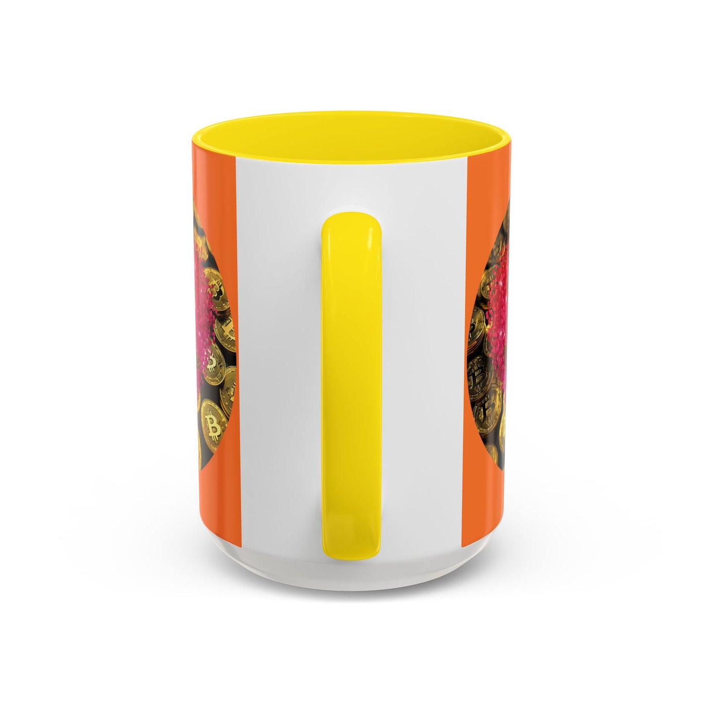 Bitcoin is My Valentine Orange Accent Mug by cypherpunkgear.com