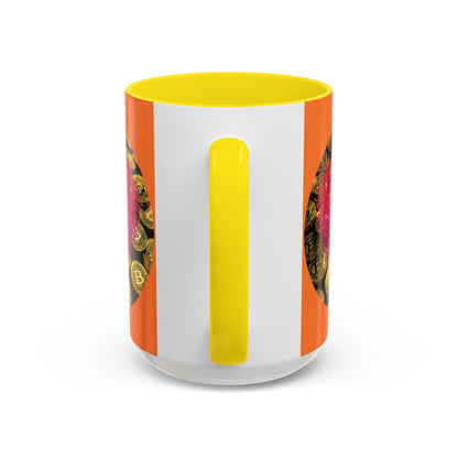 Bitcoin is My Valentine Orange Accent Mug by cypherpunkgear.com