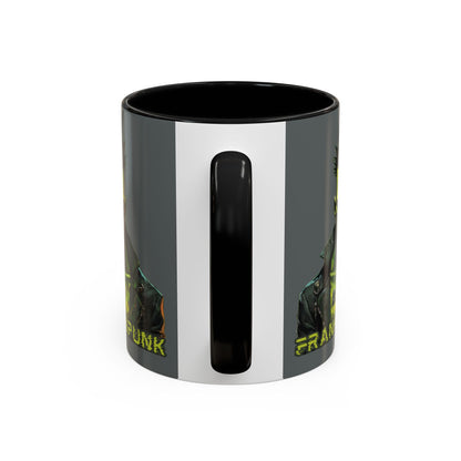Frankenpunk Grey Accent Mug by CreepyCrafts.boo