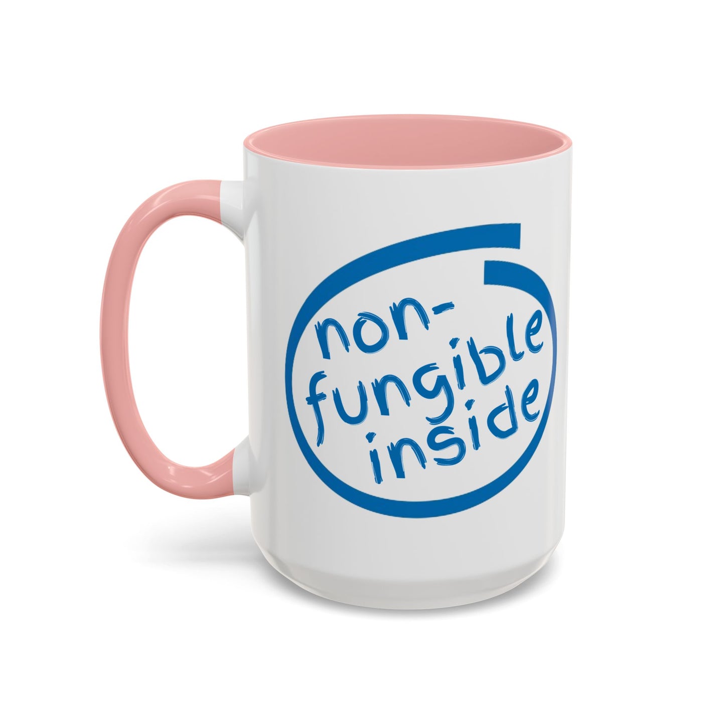 Non-Fungible Inside White Accent Mug by cypherpunkgear.com
