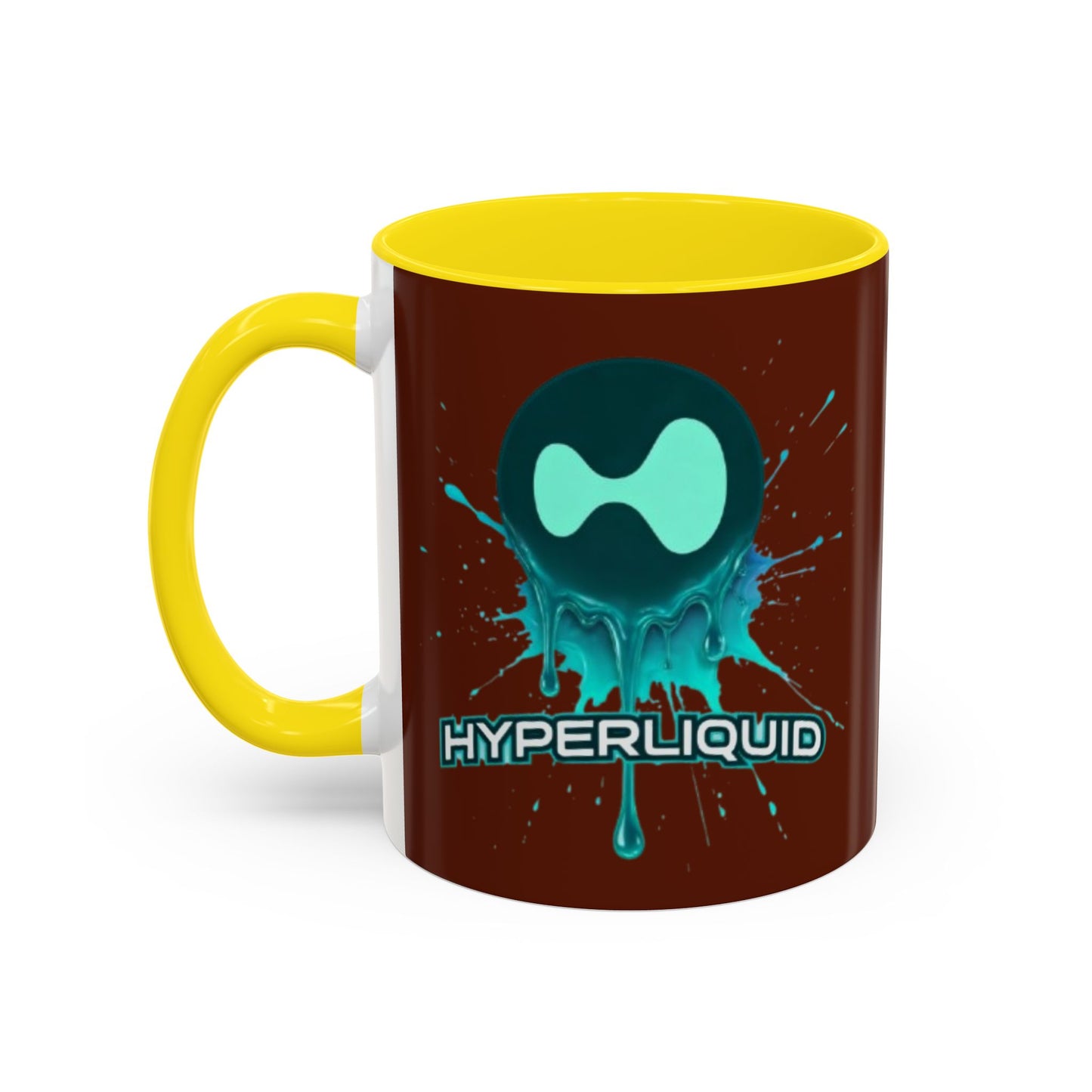 HYPE Drip Brown Accent Mug by cypherpunkgear.com