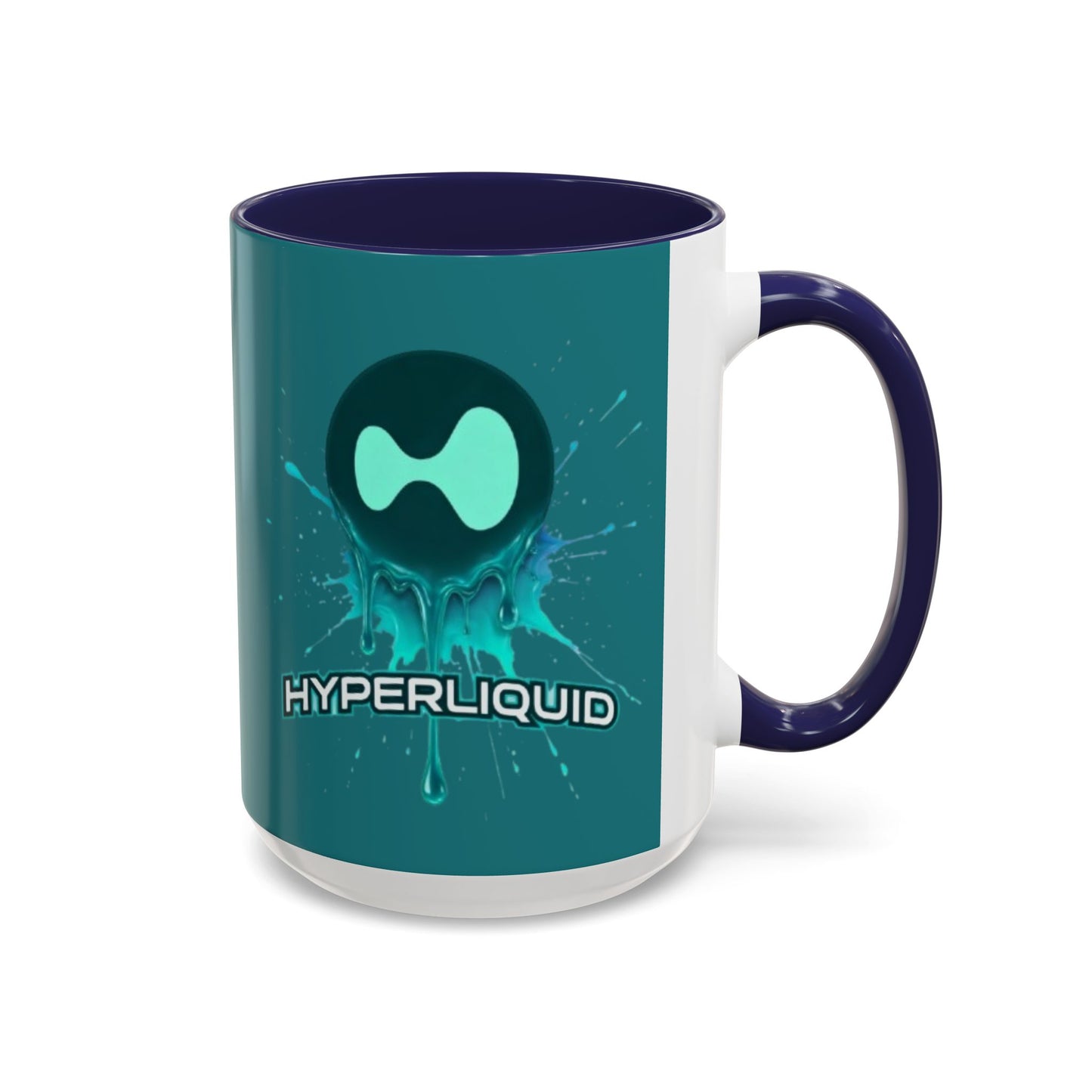 HYPE Drip Hyperliquid Accent Mug by cypherpunkgear.com