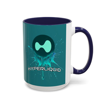 HYPE Drip Hyperliquid Accent Mug by cypherpunkgear.com