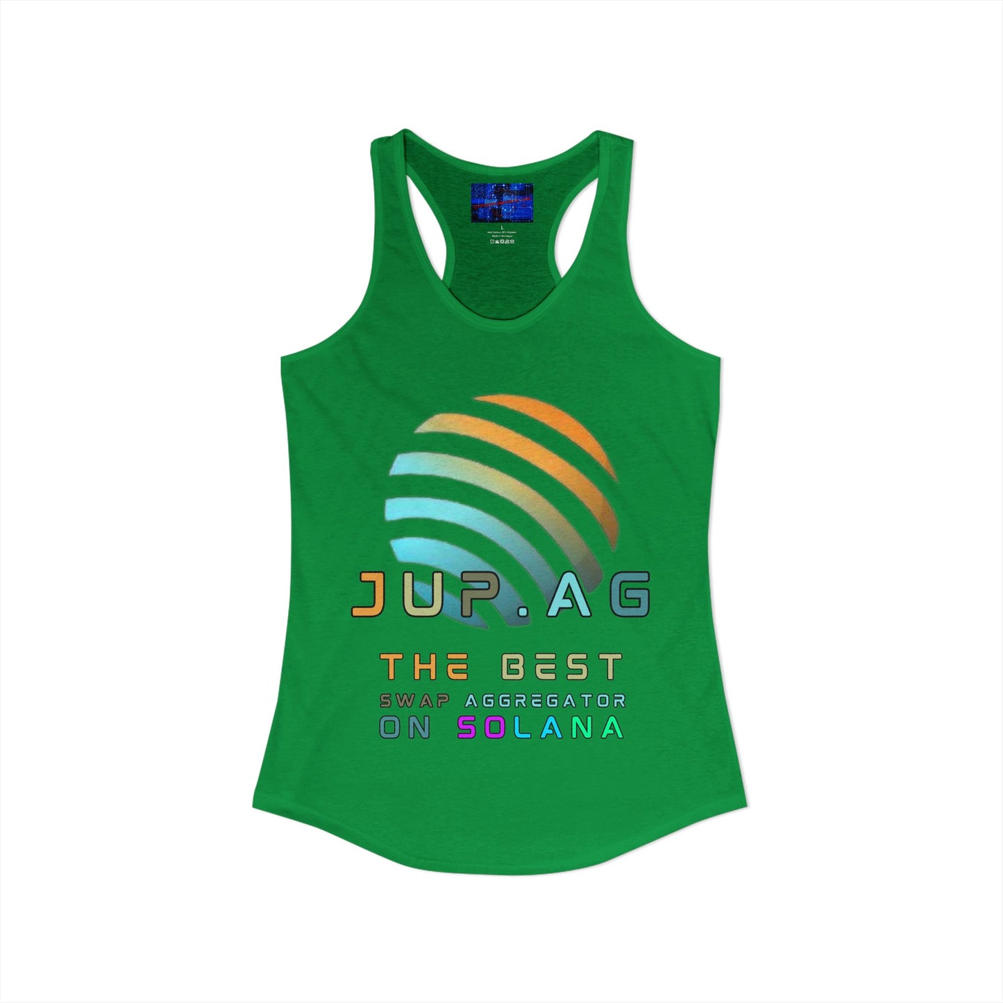 Jupiter (JUP) the best aggregator on Solana Women's Racerback Tank Top by cypherpunkgear.com