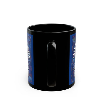 Easily Distracted by Heinous Fuckery Little Jinx Dark Blue Mug by cypherpunkgear.com