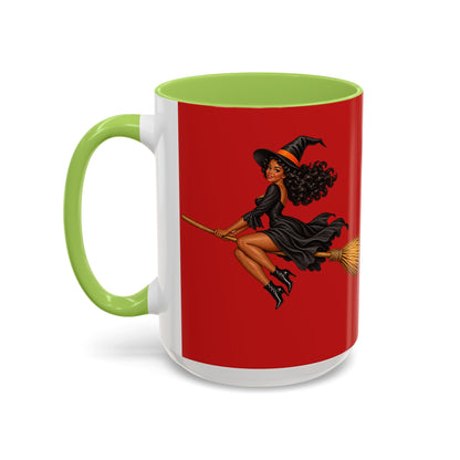Velvet Vex Red Accent Mug by CreepyCrafts.boo