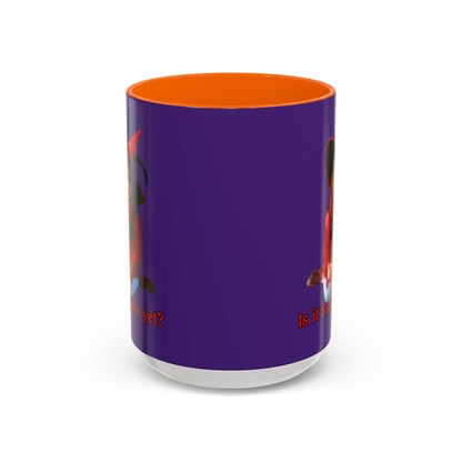Is it Samhain yet? Dark Purple Accent Mug by CreepyCrafts.boo