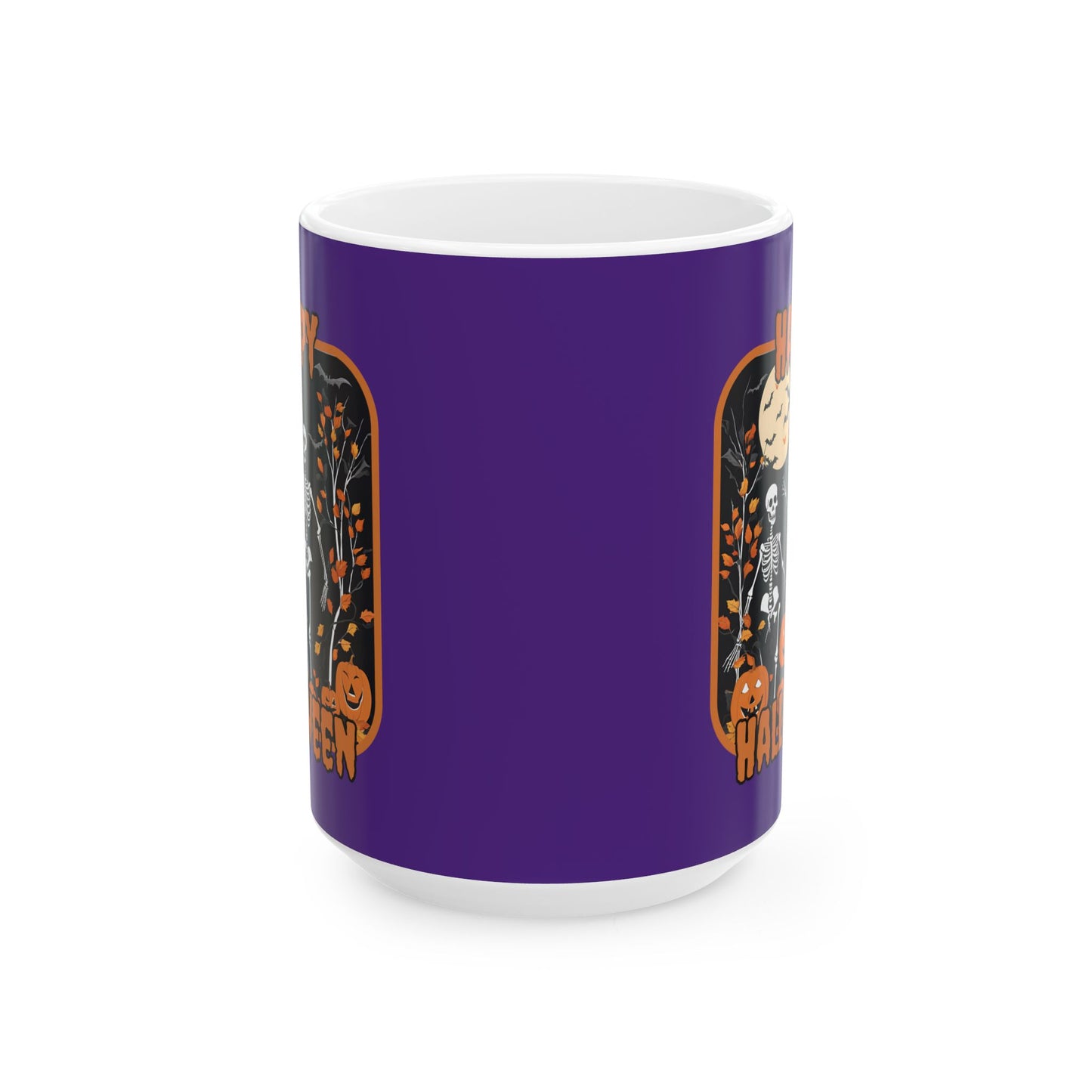 Spooktacular Skeletons of Halloween Purple Mug by cypherpunkgear