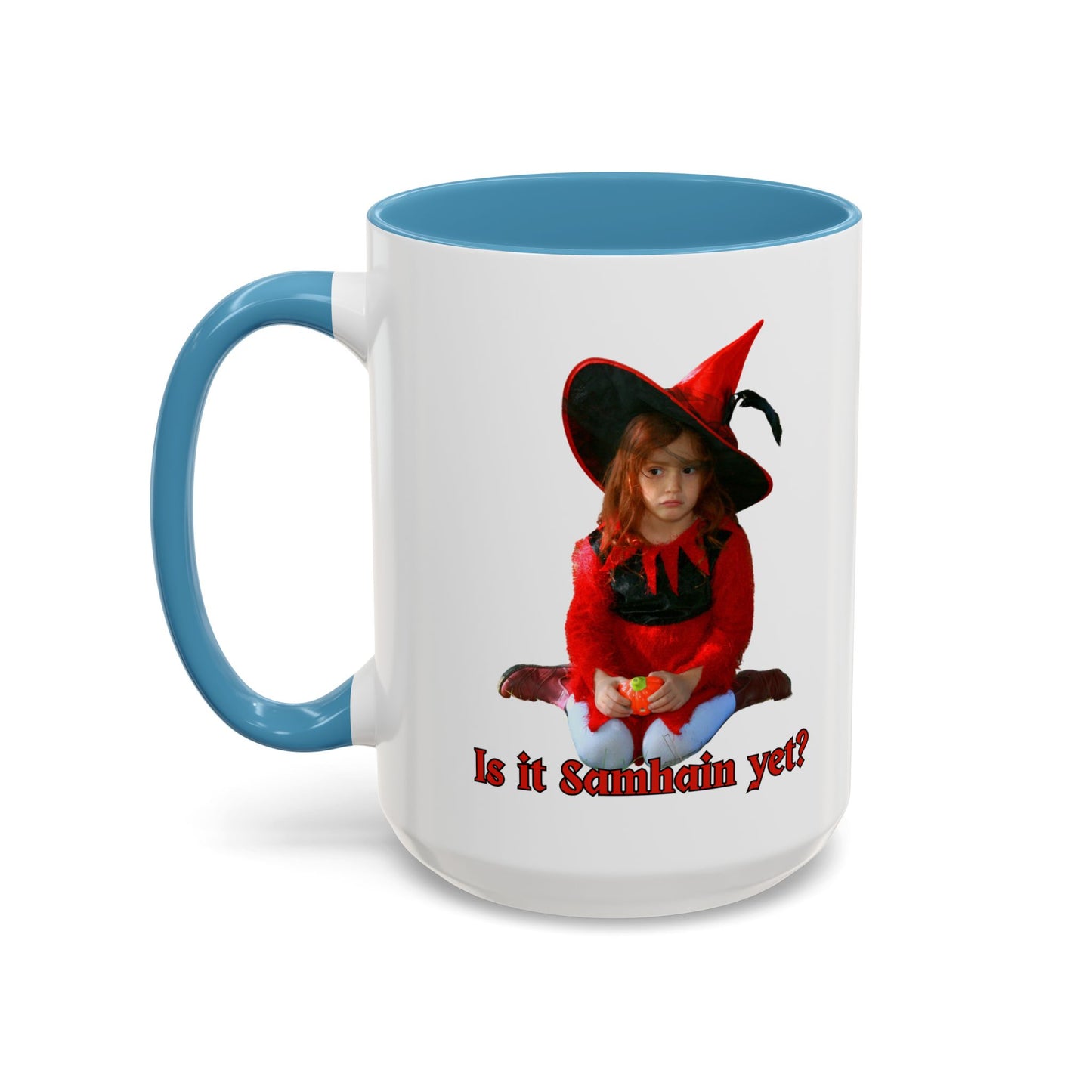 Is it Samhain yet? White Accent Mug by CreepyCrafts.boo