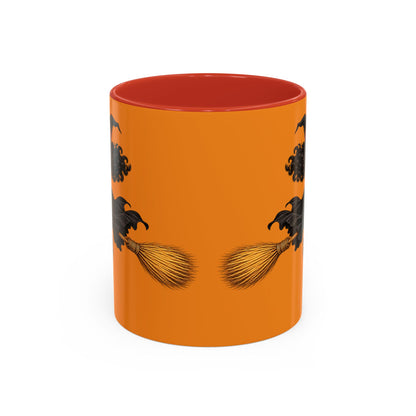 Velvet Vex Orange Accent Mug by CreepyCrafts.boo