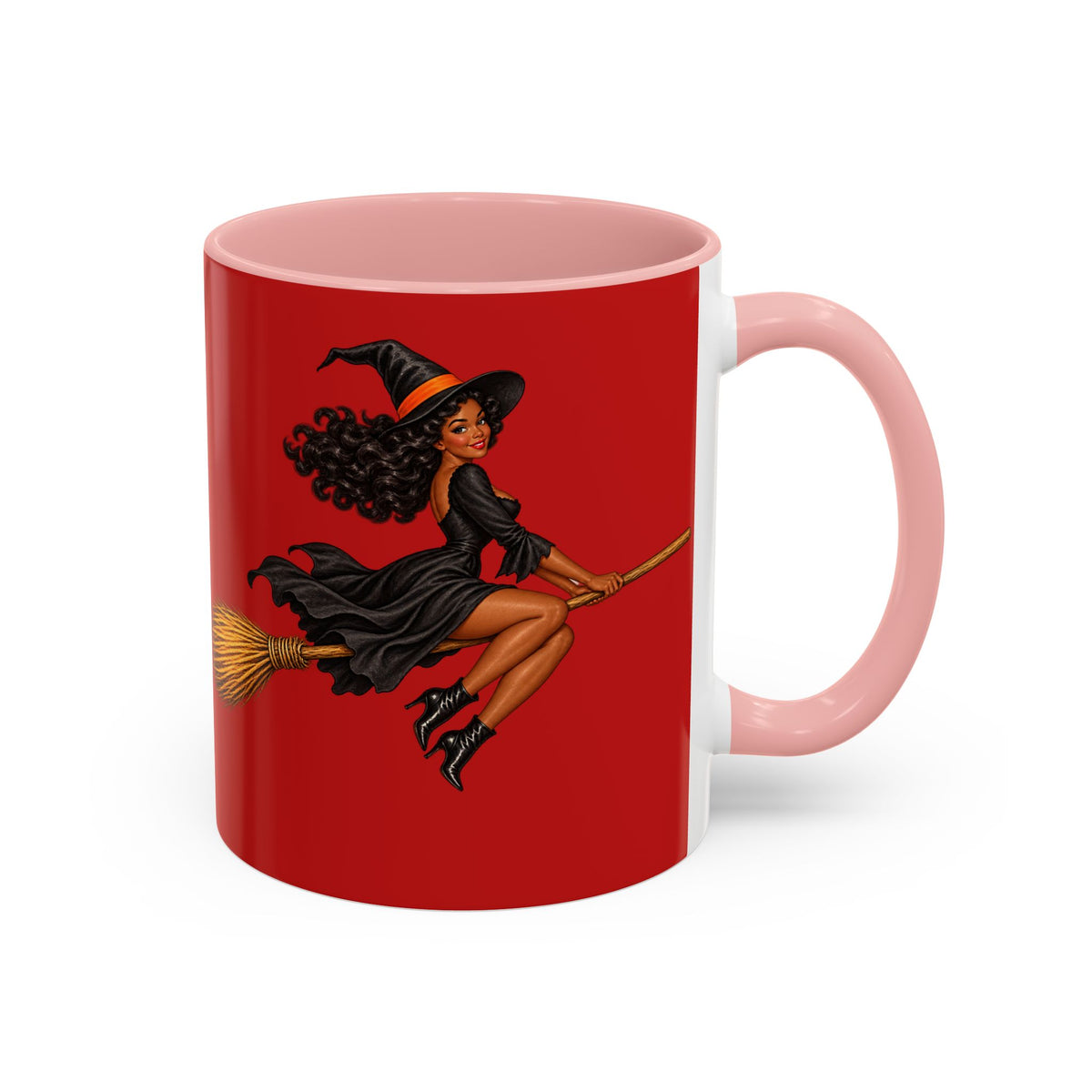 Velvet Vex Red Accent Mug by CreepyCrafts.boo