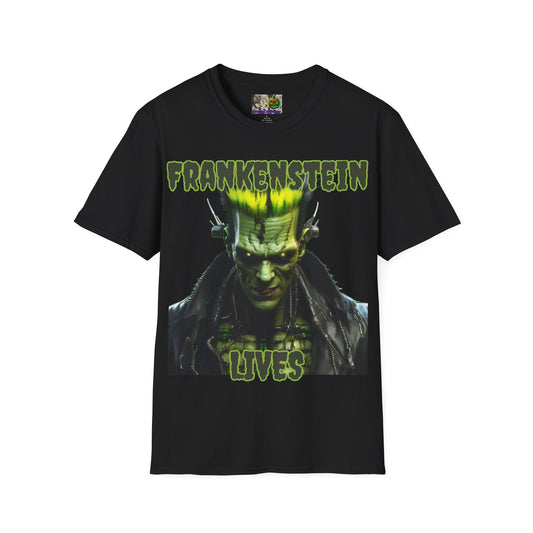 Frankenstein Lives Dark colors Unisex T-Shirt by CreepyCrafts.boo