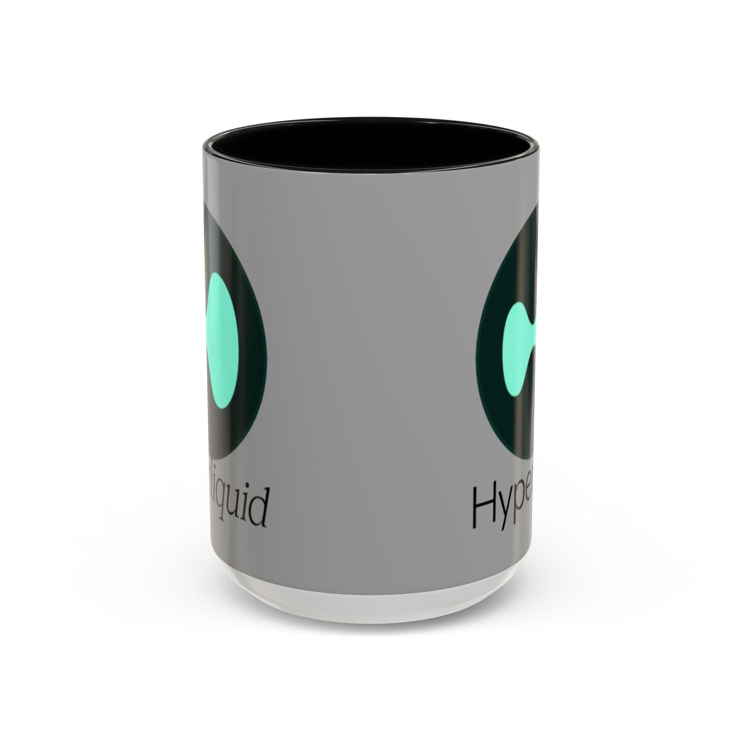 Hyperliquid Black font Grey Accent Mug by cypherpunkgear.com