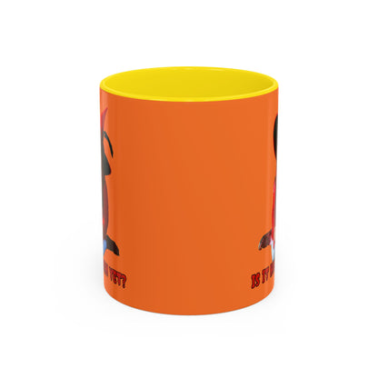 Is it Halloween yet? Orange Accent Mug by CreepyCrafts.boo